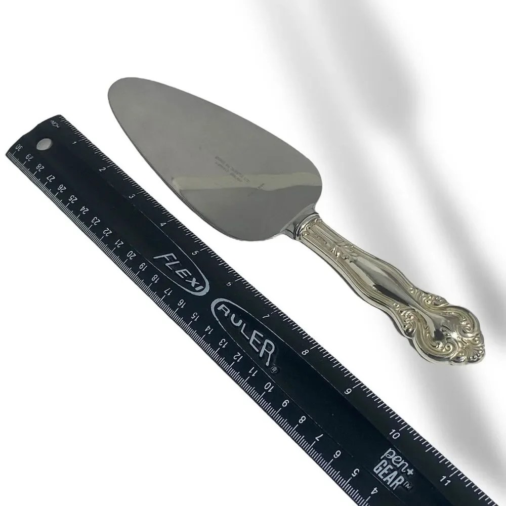 Vintage Frank M Whiting Sterling Handle Pie Cake Server Sheffield Blade 10”